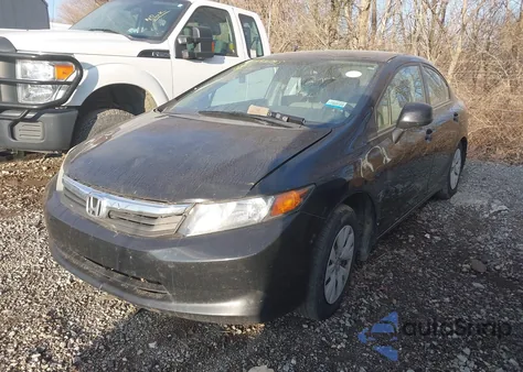 2012 Honda Civic Lx из США, поврежденный, VIN 19XFB2F57CE095901